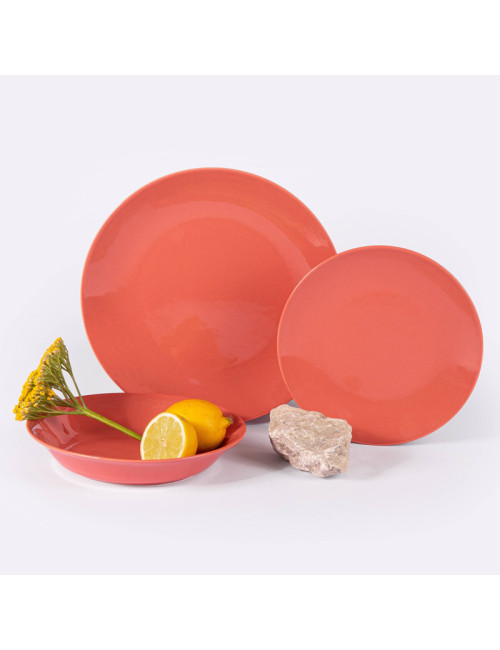 6 assiettes rondes Ogre la Fabrique - 5 coloris 3 tailles