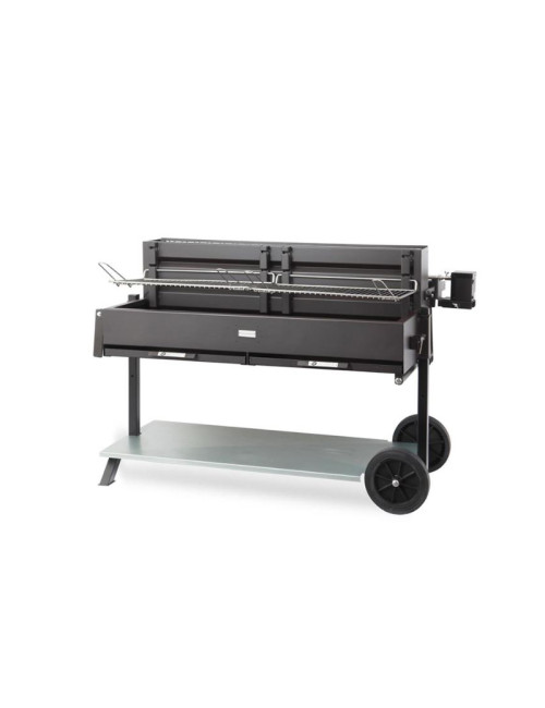 Barbecue à charbon à méchoui Le Marquier sur chariot