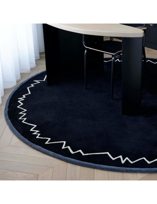 Tapis Baikal Noir Toulemonde Bochart - 2 dimensions