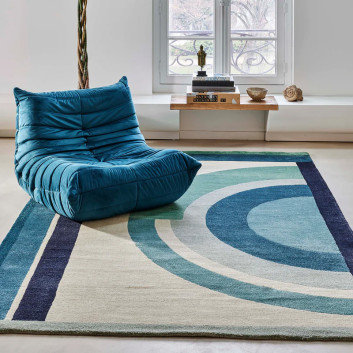 Tapis Josep Céladon Toulemonde Bochart - 2 dimensions