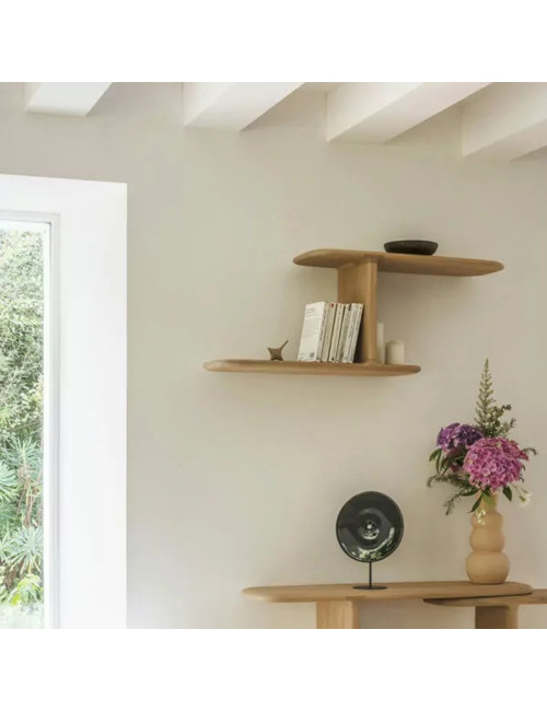 Etagère Téhème Duo Drugeot Manufacture chêne massif - 2 teintes