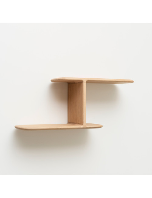 Etagère Téhème Duo Drugeot Manufacture chêne massif - 2 teintes
