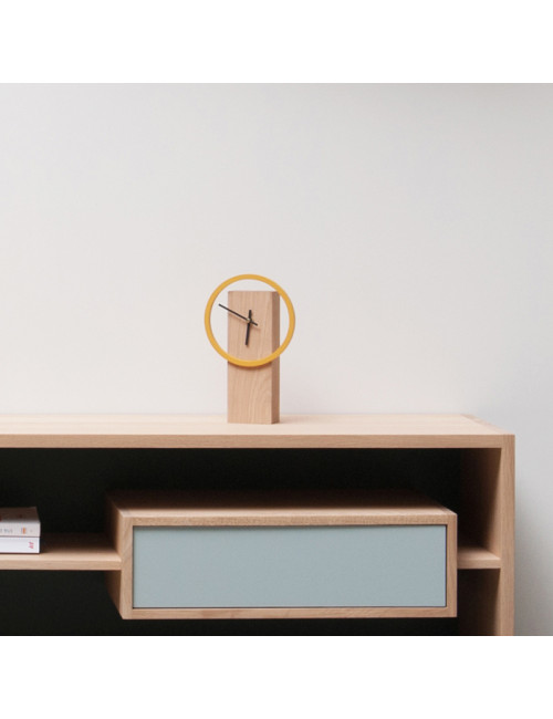 Horloge Cyclock Drugeot Manufacture chêne massif - 14 coloris