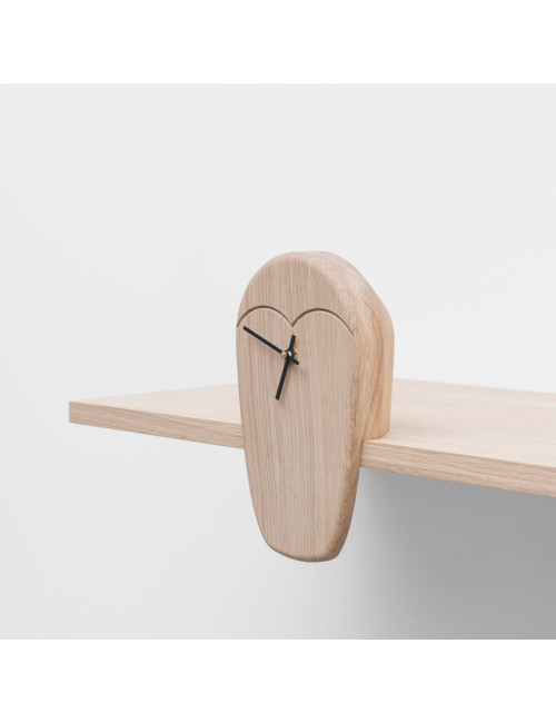 Horloge Hibou Drugeot Manufacture chêne massif - 2 teintes