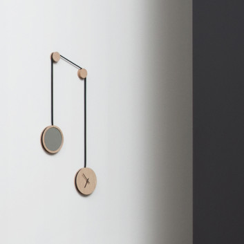 Horloge Pendule Drugeot Manufacture chêne massif - 4 coloris 2 teintes