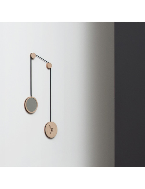 Horloge Pendule Drugeot Manufacture chêne massif - 4 coloris 2 teintes