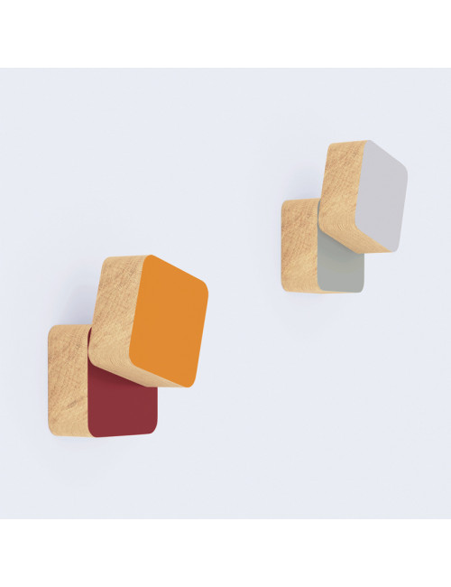 Patère Décarré Drugeot Manufacture chêne massif - 3 coloris 2 finitions