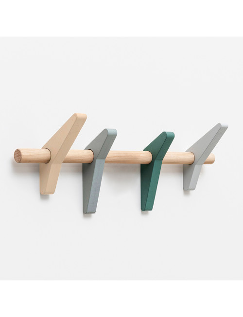 Patère Hirondelle Drugeot Manufacture chêne massif - 2 tailles 2 coloris 2 finitions
