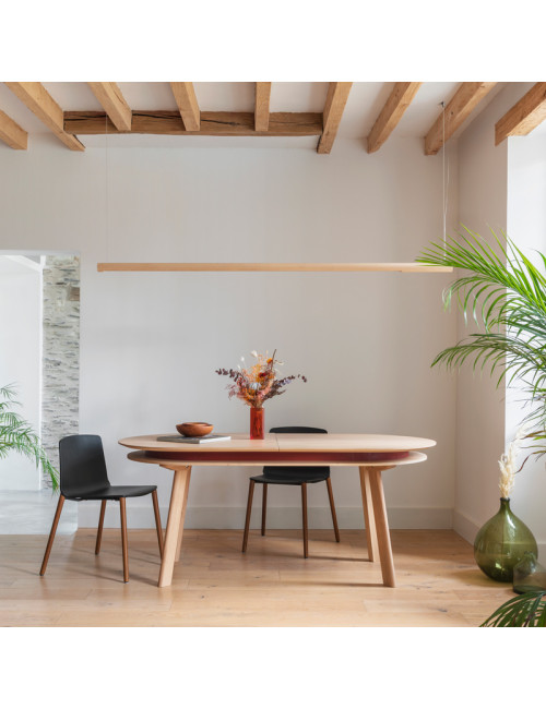 Table à manger extensible Parati Drugeot Manufacture chêne massif - 2 tailles 14 coloris 2 finitions