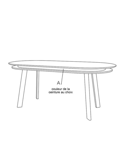 Table à manger extensible Parati Drugeot Manufacture chêne massif - 2 tailles 14 coloris 2 finitions