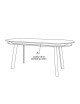 Table à manger extensible Parati Drugeot Manufacture chêne massif - 2 tailles 14 coloris 2 finitions