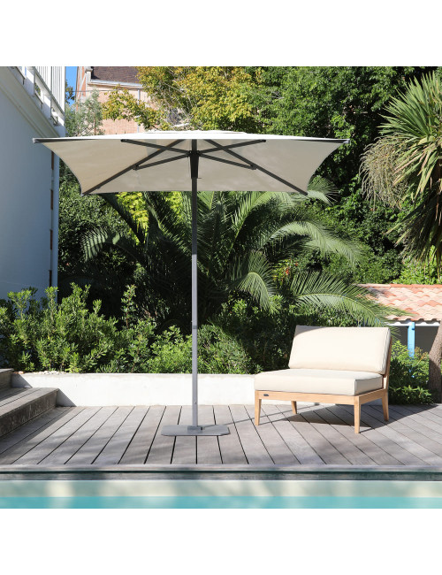 Parasol droit MÉDICIS 2x2m DORADO structure anthracite - 8 coloris