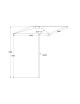 Parasol droit MÉDICIS 2x2m DORADO structure anthracite - 8 coloris