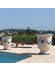 Vase Anduze cérusé bleu Terre Figuière - 4 tailles