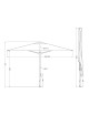 Parasol MÉDICIS carré grand très format 4x4m DELPHINA