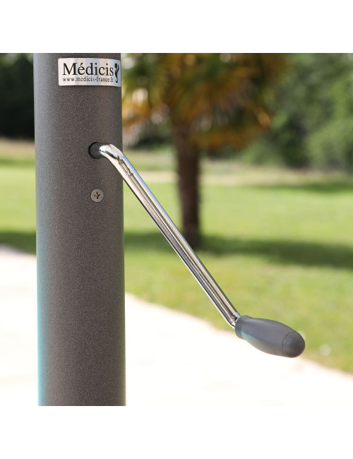 Parasol MÉDICIS carré grand très format 4x4m DELPHINA