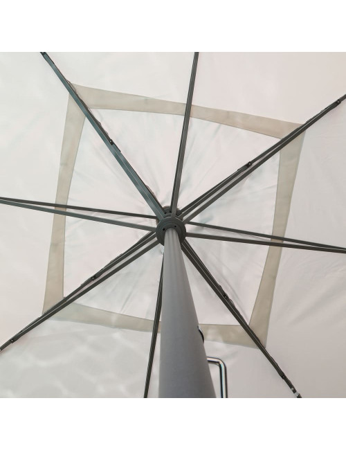 Parasol MÉDICIS carré grand très format 4x4m DELPHINA