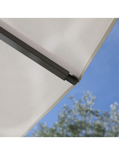 Parasol MÉDICIS carré grand très format 4x4m DELPHINA