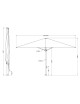 Parasol MÉDICIS carré très grand format 5x5m HORUS