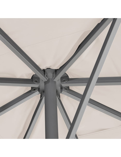 Parasol MÉDICIS carré très grand format 5x5m HORUS