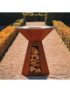 Brasero plancha HEXAGONE Agape 85cm finition corten