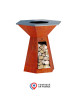 Brasero plancha HEXAGONE Festin 105cm finition corten