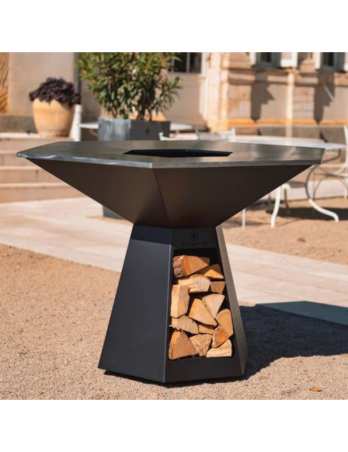Brasero Plancha HEXAGONE Grand Banquet 150cm finition Epoxy