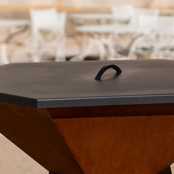 Couvercle HEXAGONE pour brasero plancha Grand Banquet 150cm