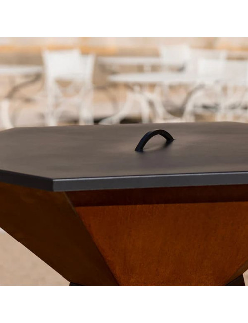 Couvercle HEXAGONE pour brasero plancha Grand Banquet 150cm