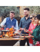 Brasero plancha HEXAGONE Agape 85cm finition corten