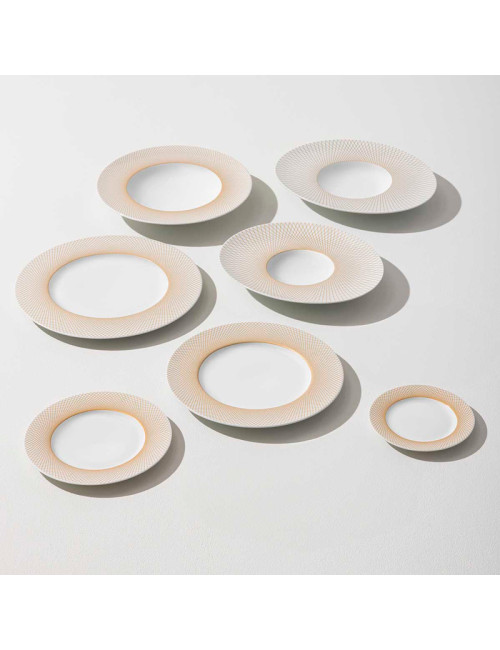 6 assiettes DEGRENNE Graphique Classique doré - 7 tailles