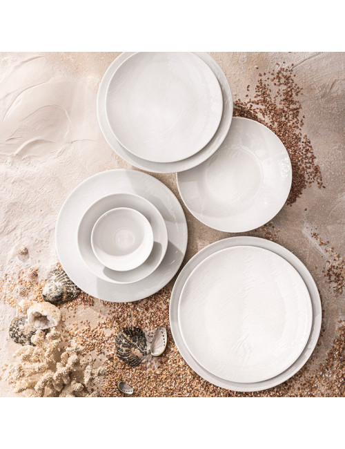 6 assiettes DEGRENNE Rivage porcelaine - 5 tailles
