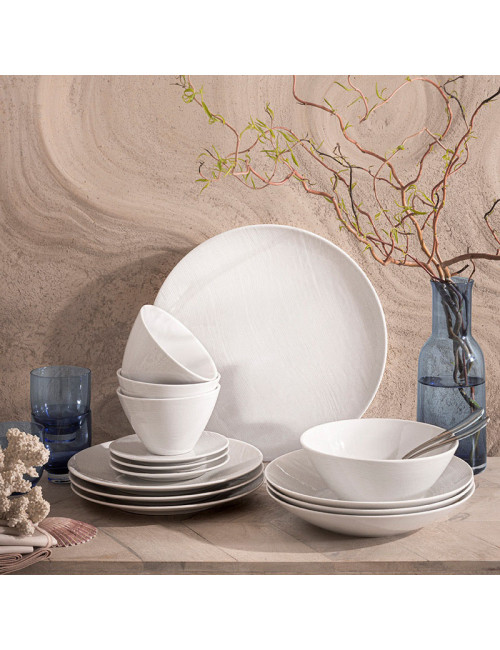 6 assiettes DEGRENNE Rivage porcelaine - 5 tailles