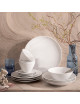 6 assiettes DEGRENNE Rivage porcelaine - 5 tailles