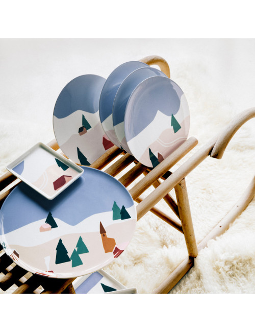 Plats DEGRENNE Destination montagne en porcelaine - 2 tailles