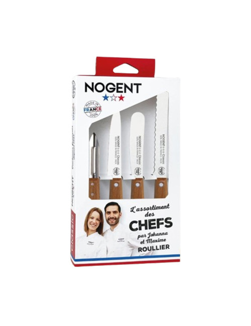 Coffret 4 pièces couteaux NOGENT - 3 modèles