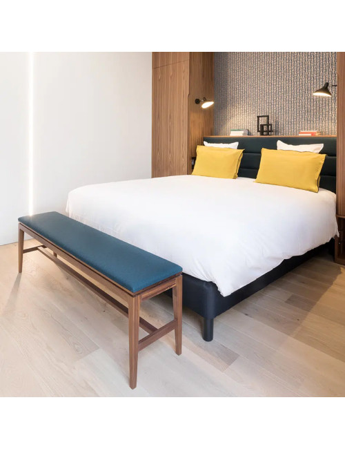 Banc Buzz Dasras bois chêne ou noyer - 10 finitions 3 tailles