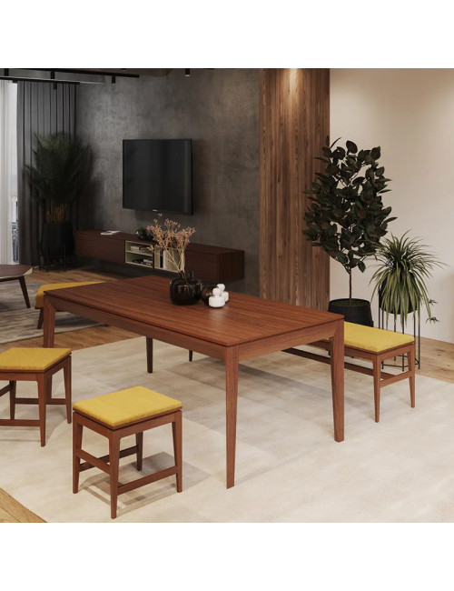 Banc Buzz Dasras bois et tissu - 19 finitions 3 tailles