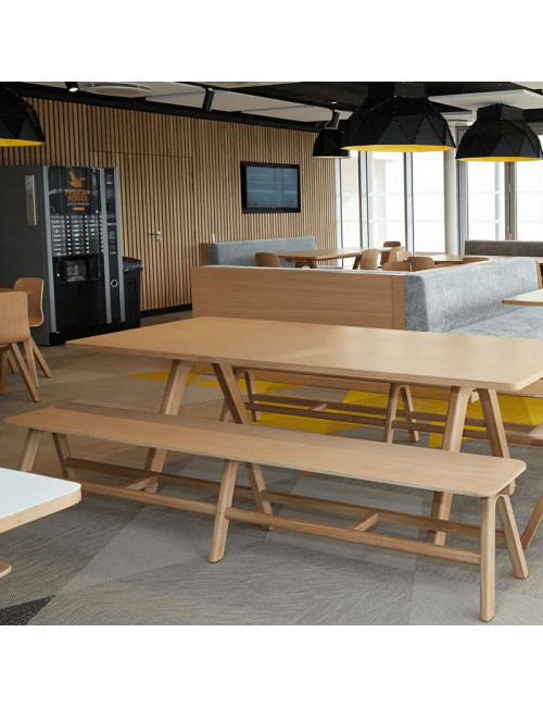 Banc Chevron Dasras bois chêne - 9 finitions 3 tailles