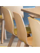 Chaise Chevron Dasras bois chêne et tissu - 9 finitions
