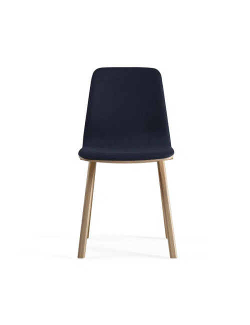 Chaise Chevron Dasras bois chêne et tissu - 9 finitions