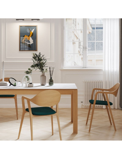 Chaise Eden Dasras bois chêne noyer ou frêne - 19 finitions