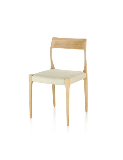 Chaise Zélie Dasras bois frêne et tissu - 9 finitions