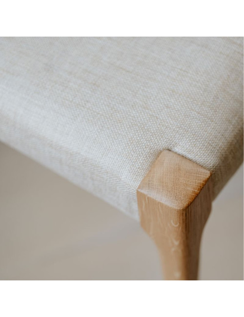 Chaise Zélie Dasras bois frêne et tissu - 9 finitions