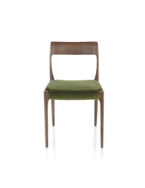 Chaise Zélie Dasras bois frêne et tissu - 9 finitions