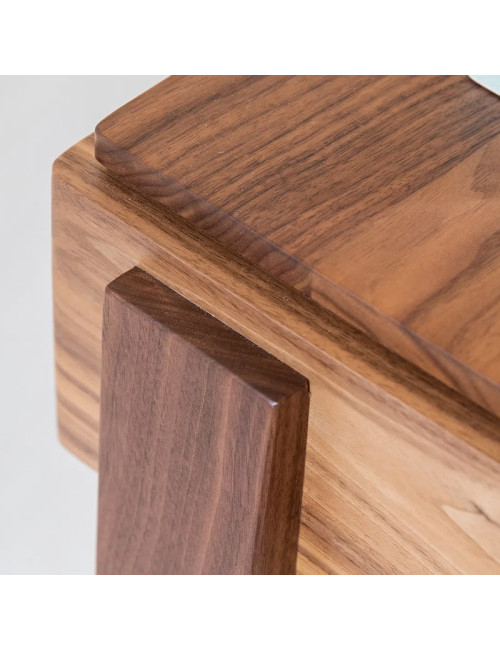 Bureau Liseré Dasras bois chêne ou noyer - 10 finitions 4 dimensions