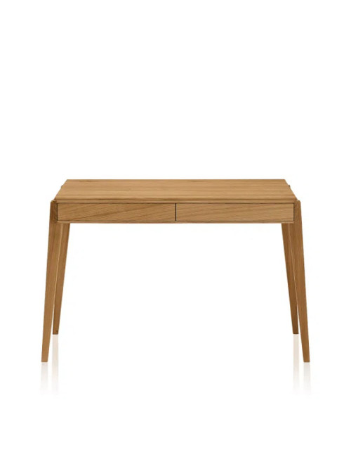 Bureau Liseré Dasras bois chêne ou noyer - 10 finitions 4 dimensions
