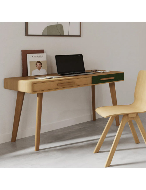 Bureau Paul Dasras bois chêne ou noyer - 10 finitions