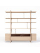 Bibliothèque Stilt Dasras bois chêne ou noyer - 10 finitions