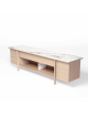 Buffet Meuble TV Stilt Dasras céramique bois chêne ou noyer - 10 finitions